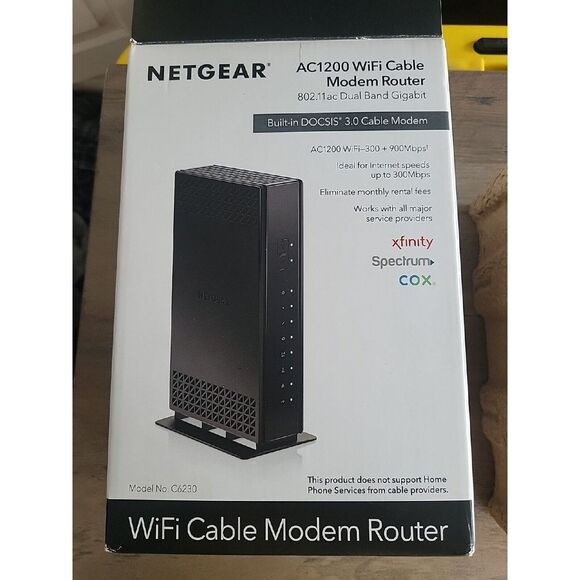 netgear Other - NETGEAR DOCSIS‎ 3.0 1.2Gbps Two-in-one Cable Modem + WiFi Router C6230 READ!